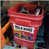 Image 1 : RED BUCKET W/ 7 SETS OF CASTORS