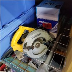 DEWALT CIRCULAR SAW, SMALL AIR COMPRESSOR, AND ALTERNATOR