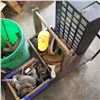 Image 3 : LOT OF ORGANIZER, BUCKETS OF GRIDWALL HOOKS, BRUSHES, AND CASTERS