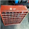 Image 3 : 12 X 35 X42 ORANGE SHOP CABINET WITH CONTENTS