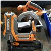 Image 1 : RIGID CORDLESS 16 GAUGE STRAIGHT HYPER DRIVE NAILER AND 6-1/2" CIRCULAR SAW NO BATTERY - TESTED AND 