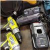 Image 3 : 2 RYOBI CORDLESS DRILLS W/ CHARGES AND BATTERIES - TESTED AND WORKING