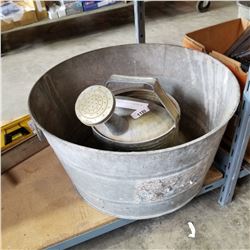 ROUND GALVANIZED TUB/WATER CAN