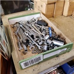 TRAY OF WRENCHES AND SOCKETS