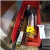 Image 1 : RED PARTS BIN W/ DRILL BITS OF VARIOUS SIZE