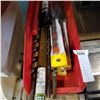 Image 2 : RED PARTS BIN W/ DRILL BITS OF VARIOUS SIZE