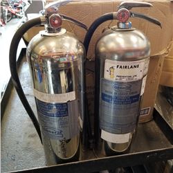 2 STAINLESS WATER FIRE EXTINGUISHERS