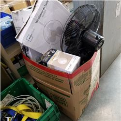 LARGE BOX OF FANS