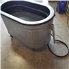 Image 1 : ROLLING GALVANIZED TUB W/ DISPLAY INSERT