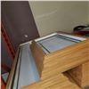 Image 2 : SET OF 3 OAK FRAMED LEADED FLOURESENT FIXTURES