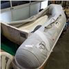 Image 1 : APEX 8FT INFLATABLE PONTOON BOAT W/ FIBERGLASS BOTTOM AND OARS