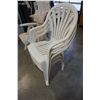Image 2 : 3 WHITE PATIO CHAIRS AND LOUNGE CHAIR