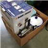 Image 1 : BOX OF KITCHEN APPLIANCES, COFFEE MAKER, AND SOUP TUREEN