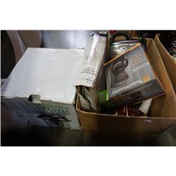 BOX OF KITCHEN APPLIANCES AND GOURMIA CROCK POT