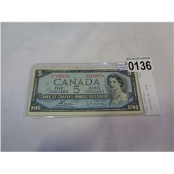 5 DOLLAR BILL QE 1954