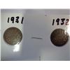 Image 2 : 6 1 CENT COINS 1931-1936