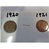 Image 2 : 5 1 CENT COINS - 1920, 1921, 1927, 1928, 1929