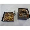 Image 1 : TRAY OF GOLD TONE JEWELLERY INCLUDING MICHAEL KORS NECKLACE - BROKEN CLASP, AND LADIES BANGLES