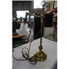 Image 3 : UNITED BRASS HORSE CLOCK AND BRASS TABLE LAMP