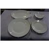 Image 1 : WEDGEWOOD CHINA PLATES AND PLATTER SILVER ERMINE BONE CHINA