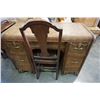 Image 2 : ANTIQUE WALNUT DESK AND CHAIR