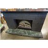 Image 2 : FAUX FIRE PLACE MANTLE W/ ELECTRIC FIREPLACE INSERT
