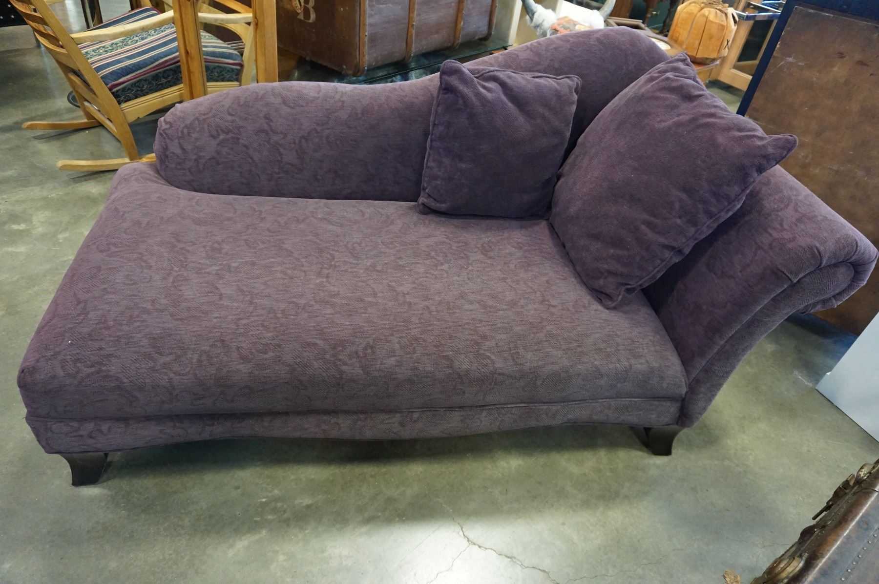 PURPLE FABRIC CHAISE LOUNGE - Big Valley Auction