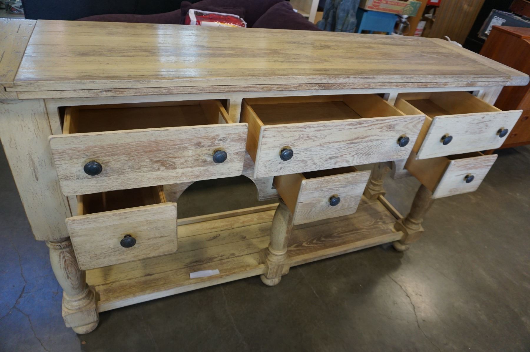 6 DRAWER RUSTIC SERVER