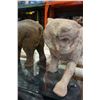 Image 2 : LARGE ELEPHANT FIGURE AND 2 CAT FIGURES
