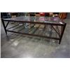 Image 1 : INDUSTRIAL MODERN 2 TIER GLASS TOP COFFEE TABLE