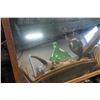 Image 3 : FRAMED PICTURE AND VINTAGE WOOD FRAMED MIRROR