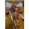 Image 2 : PAINTED BAFFALO W/ SKULL, HORNS, AND FEATHERS
