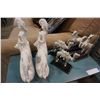 Image 1 : LOT OF HORSE AND ENAMEL FIGURES, AND SHEEP HERDER FIGURES