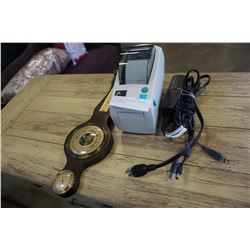 ZEBRA LABEL PRINTER W/ CHARGER AND BAROMETER