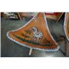 Image 2 : 2 LEATHER SEAT FOLDING STOOLS