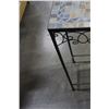 Image 2 : 2 TILE TOP METAL PLANTER STANDS