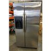 Image 1 : AMANA STAINLESS SIDE BY SIDE FRIDGE WITH FREEZER GUARANTEED TESTED AND WORKING