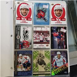 BINDER OF OVECHKIN STAR AND INSERT CARDS