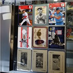 BINDER OF MLB BASEBALL JERSEY AND SERIAL NUMBERED CARDS /35 AND UP, HUGE BOOK VALUE