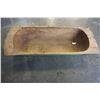 Image 1 : ANTIQUE PAINTED 9 INCH TALL TO 57 INCHES LONG HAND CARVED DOUGH TROUGH