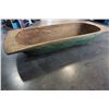 Image 2 : ANTIQUE PAINTED 9 INCH TALL TO 57 INCHES LONG HAND CARVED DOUGH TROUGH