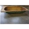 Image 3 : ANTIQUE PAINTED 9 INCH TALL TO 57 INCHES LONG HAND CARVED DOUGH TROUGH