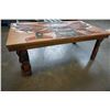 Image 2 : NATIVE HAND CARVED COFFEE TABLE SIGNED JIMMY JOSEPH