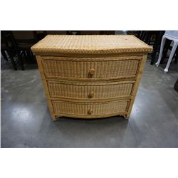 WICKER 3 DRAWER DRESSER