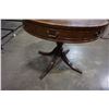 Image 2 : LEATHER INSERT 2 DRAWER PARLOUR TABLE DIELCRAFT