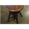 Image 2 : MAHOGANY TALL BLACK GLASS BALL AND CLAW FOOT PIANO STOOL