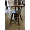 Image 3 : MAHOGANY TALL BLACK GLASS BALL AND CLAW FOOT PIANO STOOL