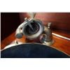 Image 3 : ANTIQUE INLAID BOW FRONT CABINET W/ GARRARD GRAMOPHONE COMPONENTS AND SPEAKER