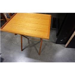 TEAK FOLDING TV TRAY