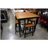 Image 1 : TABLE AND 4 SADDLE STOOLS
